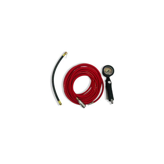 Outback Kitters Tyre Inflator Pressure Gauge with 10m Air Hose (6.5mm ID), Nitto Fitting and Black Carry Case