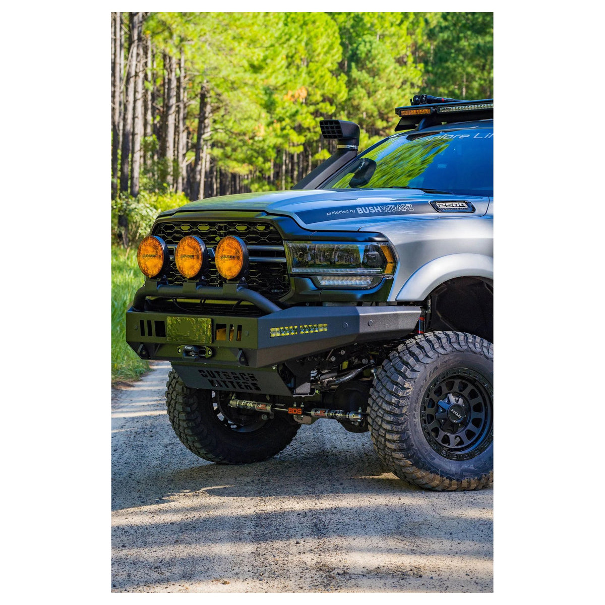 Outback Kitters Pre Runner Bull Bar, Raw suits RAM 2500/3500 (2019-2025)