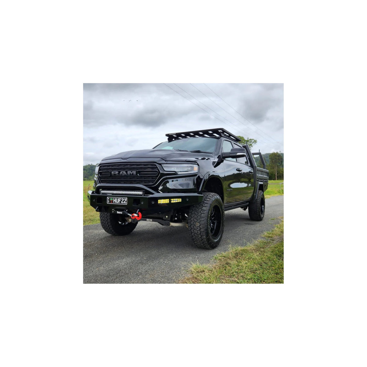 Outback Kitters Pre Runner Bull Bar (Raw) suits RAM 1500 Rebel (2019+)