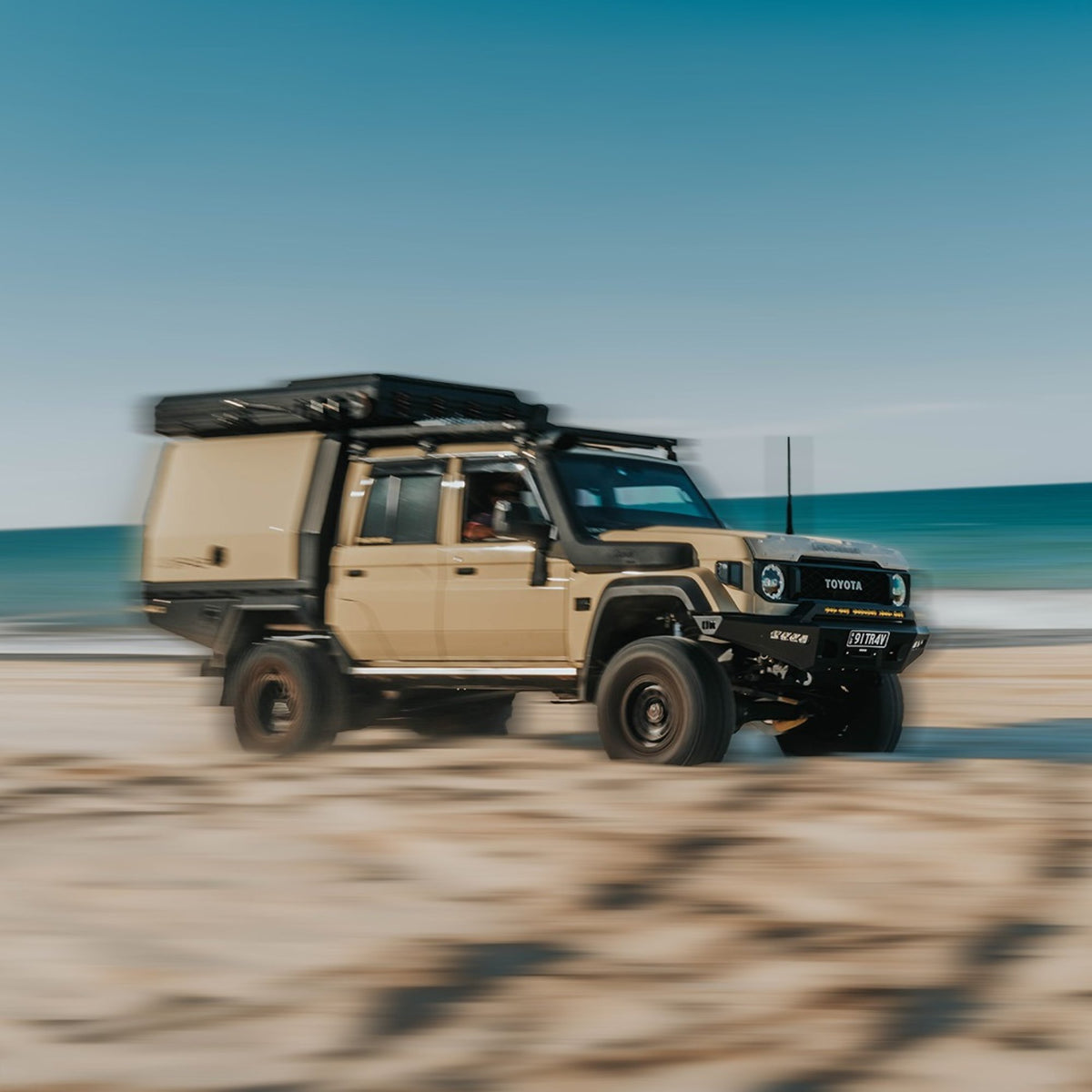 Outback Kitters Pre Runner Bull Bar, Ziggy Series, Texture Black suits Toyota 79 Series (2024-2025)