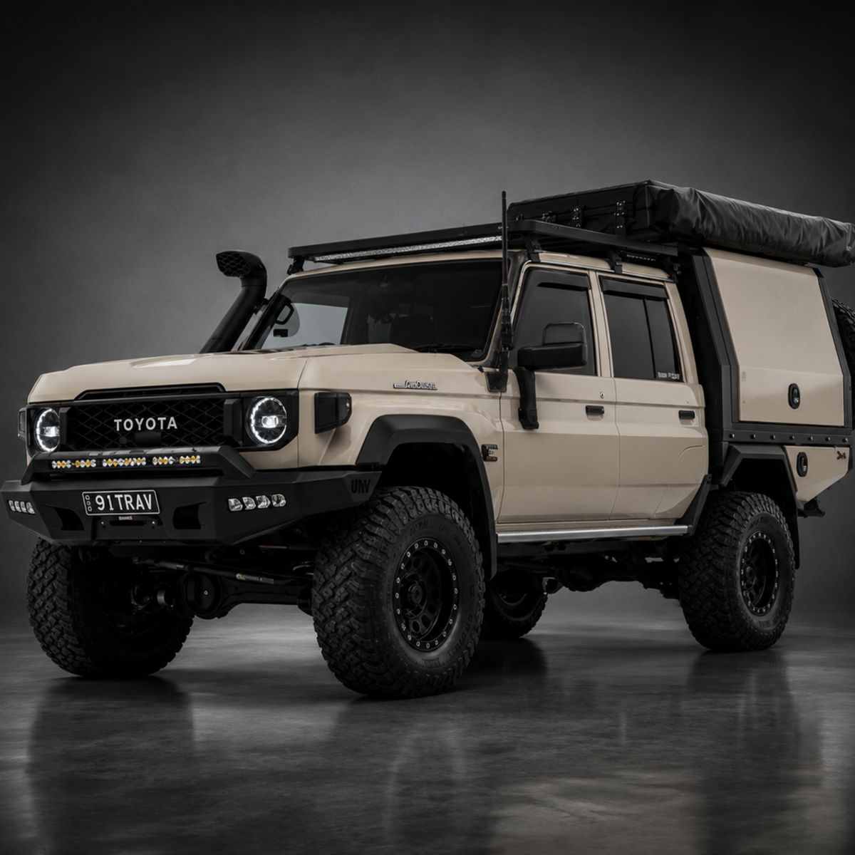 Outback Kitters Pre Runner Bull Bar, Ziggy Series, Raw suits Toyota 79 Series (2024-2025)