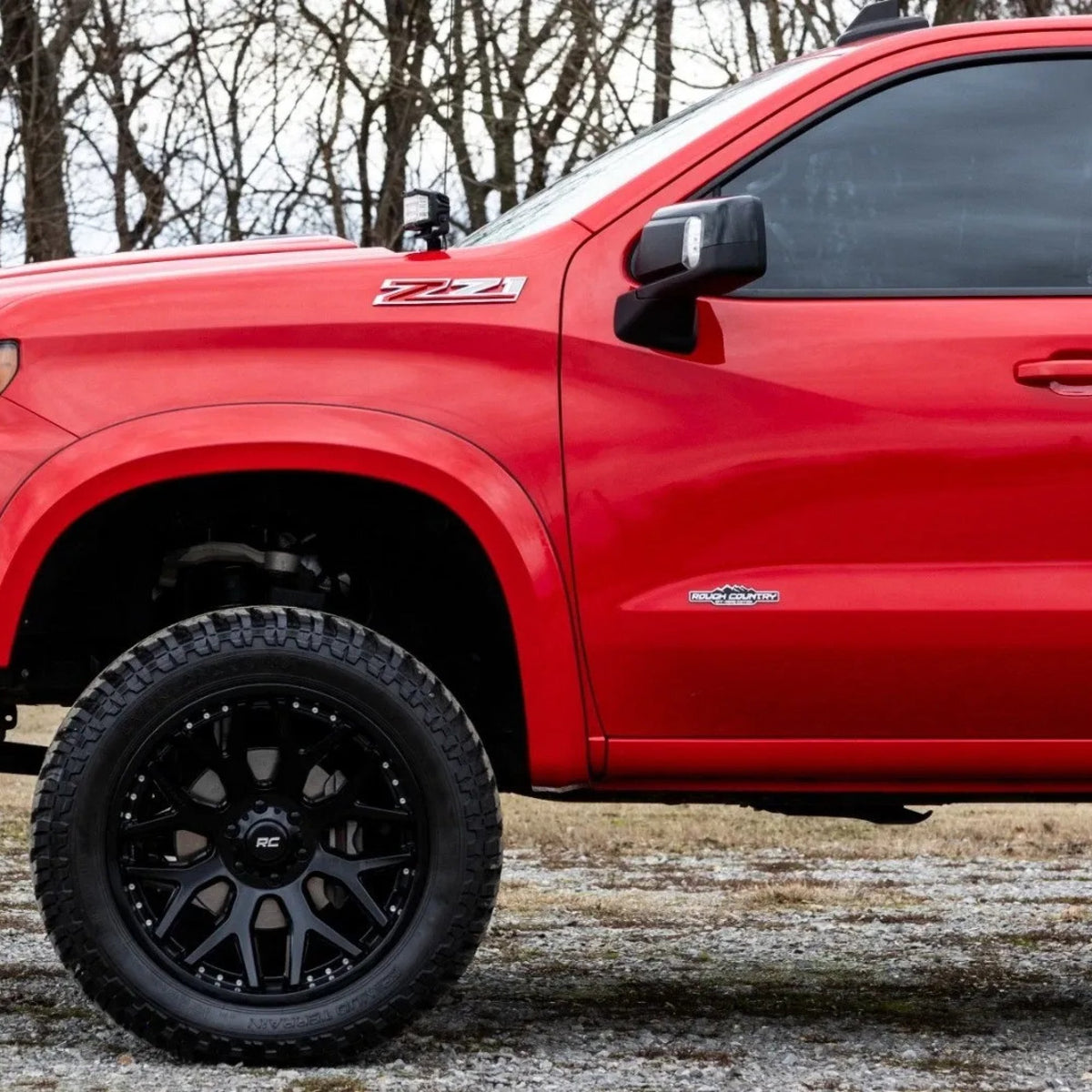 Rough Country 1" Smooth Fender Flares suits Chevrolet Silverado 1500 (2019-2026)