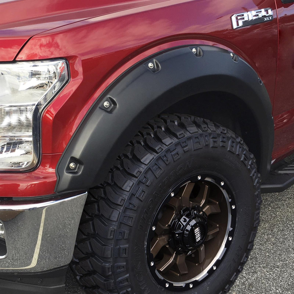 Husky Liners Pocket Style Smooth Fender Flares, Black, Front & Rear suits Ford F-150 (2015-2020)