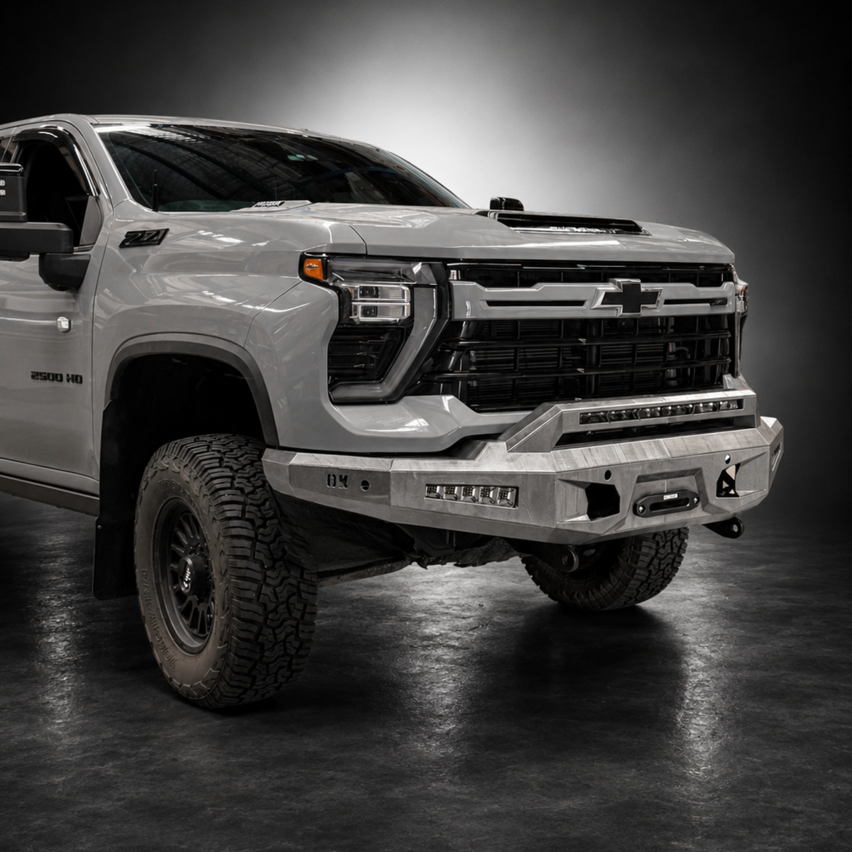 Outback Kitters Pre Runner Bull Bar, Chuck Series, Raw suits Chevrolet Silverado 2500 (2020-2026), 3500 (2020-2025)