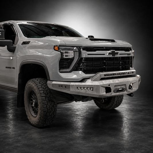 Outback Kitters Pre Runner Bull Bar, Chuck Series, Raw suits Chevrolet Silverado 2500 (2020-2026), 3500 (2020-2025)