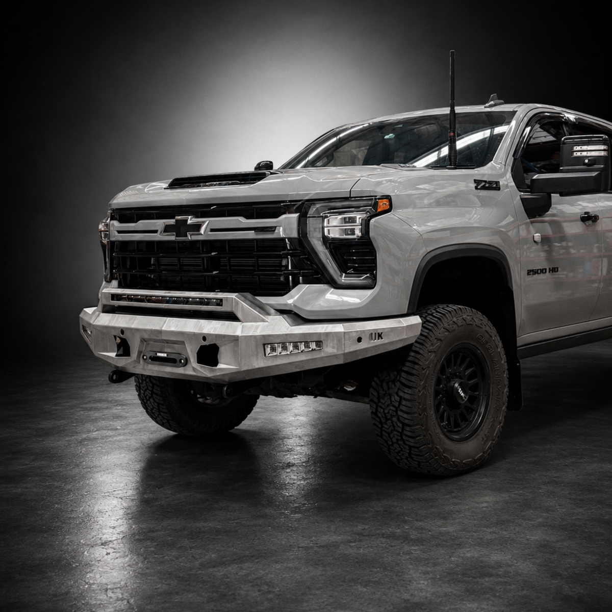 Outback Kitters Pre Runner Bull Bar, Chuck Series, Raw suits Chevrolet Silverado 2500 (2020-2026), 3500 (2020-2025)