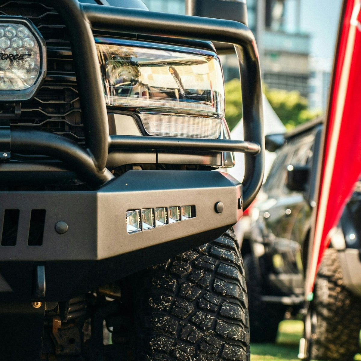 Outback Kitters Full Guard Bull Bar, Satin Black suits RAM 2500/3500 (2019-2026)