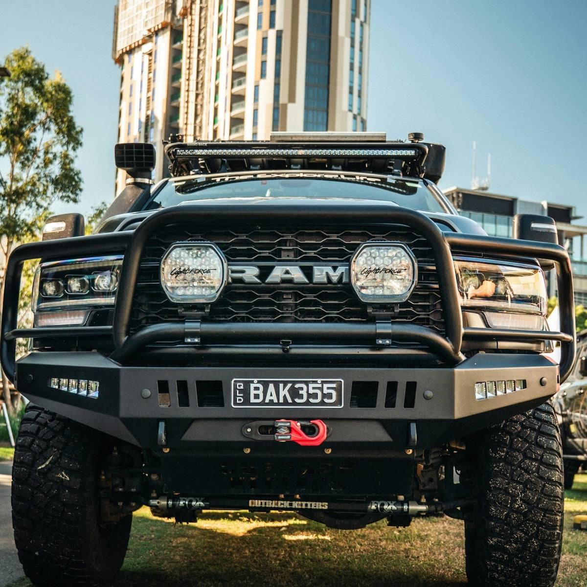 Outback Kitters Full Guard Bull Bar - Raw suits RAM 2500/3500 (2019-2024)