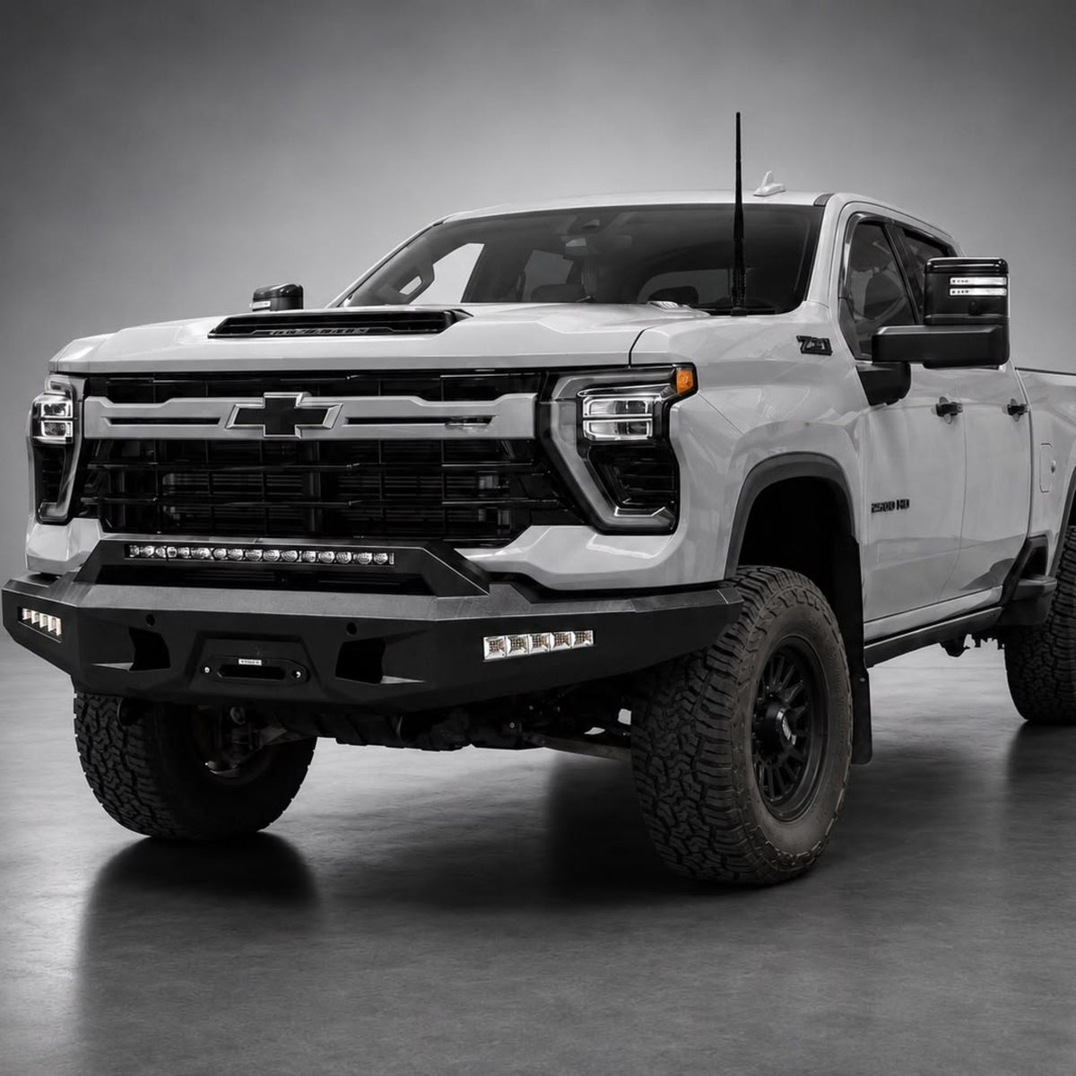 Outback Kitters Pre Runner Bull Bar, Chuck Series, Texture Black suits Chevrolet Silverado 2500 (2020-2026), 3500 (2020-2025)