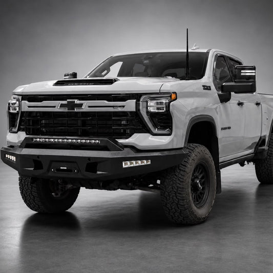 Outback Kitters Pre Runner Bull Bar, Chuck Series, Texture Black suits Chevrolet Silverado 2500 (2020-2026), 3500 (2020-2025)
