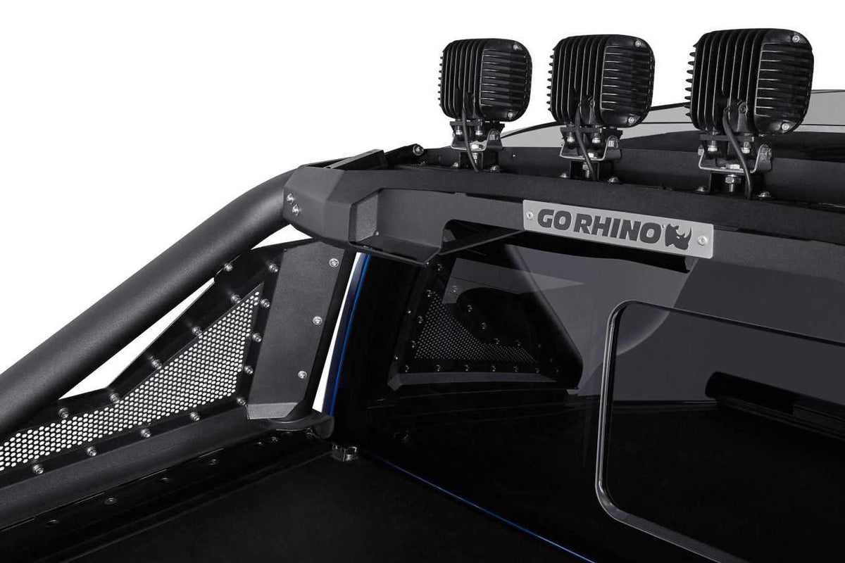 Go Rhino Sport Bar 2.0 with Power Actuated Retractable Light Mount | Ram 2500 (Current) and Ford F-150 (2023+) | Textured Bla