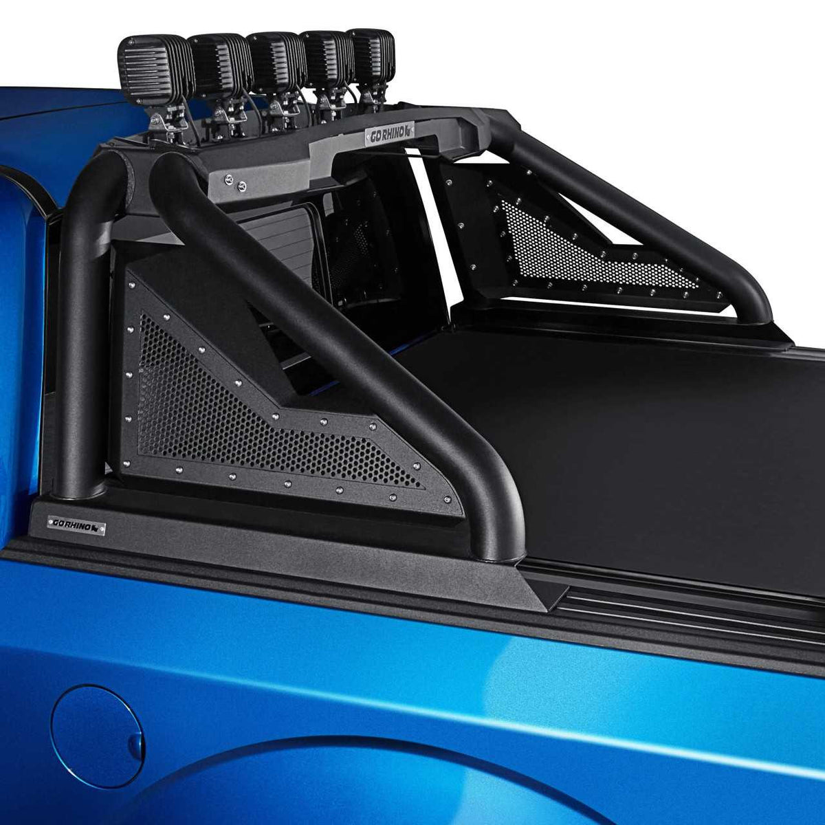 Go Rhino Sport Bar 2.0 with Power Actuated Retractable Light Mount | Ram 2500 (Current) and Ford F-150 (2023+) | Textured Bla