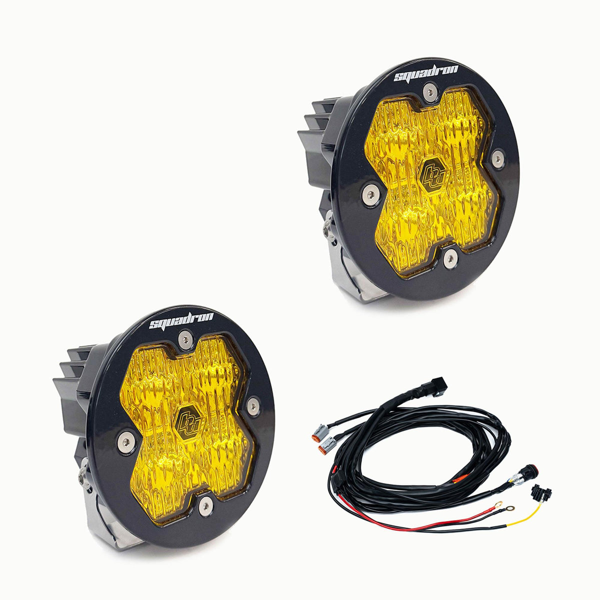 Squadron-R 2.0 Sport Black LED Auxiliary Light Pod Pair Universal Baja Amber