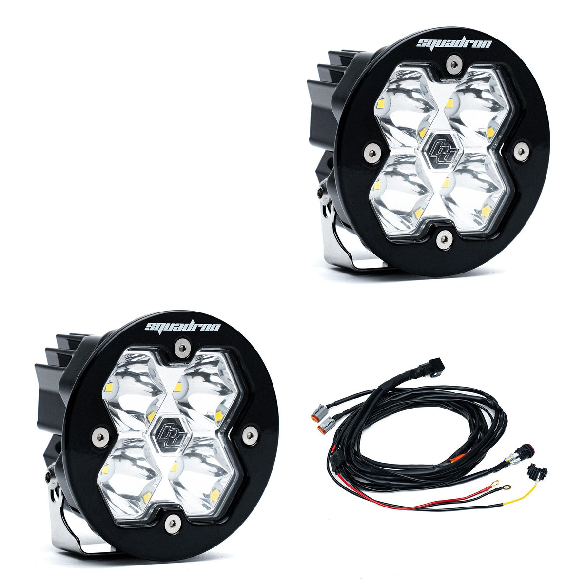 Squadron-R 2.0 Sport Black LED Auxiliary Light Pod Pair Universal Clear